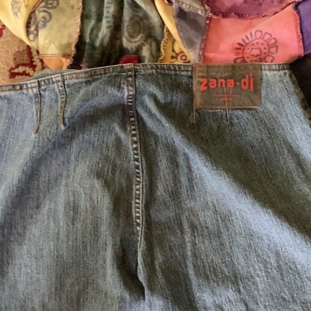 Y2K VINTAGE ZANA DI FLARE JEANS EUC Sz 9 SWEET FADED FESTIVAL 👖 BLUES - Picture 12 of 16